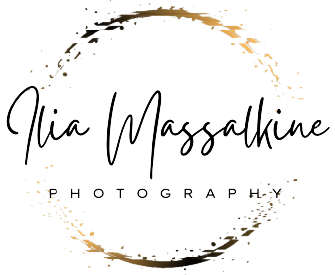 Logo of Ilia Massalkine Photography with black text and transparent background